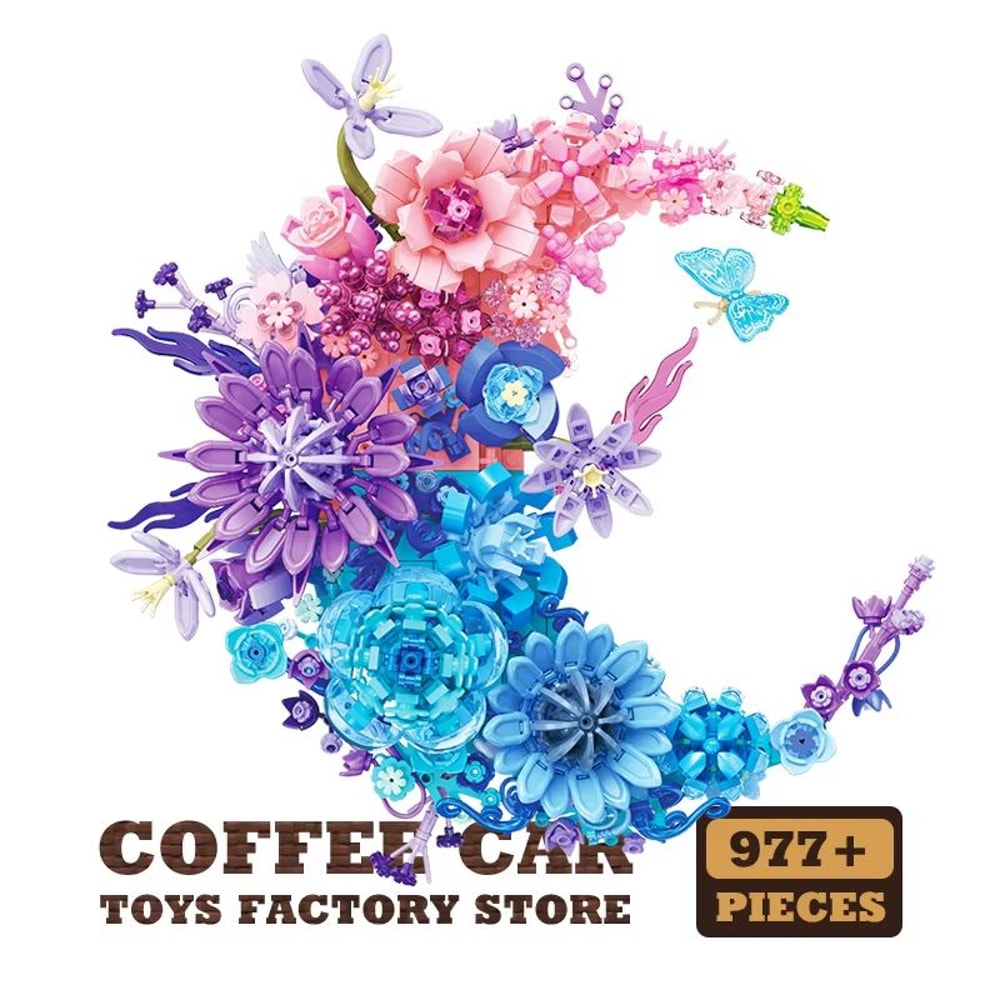 Creative Bonsai Building Blocks Bouquet 3D Model DIY Flower Kit 9