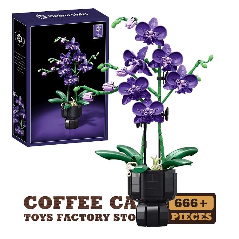 Creative Bonsai Building Blocks Bouquet 3D Model DIY Flower Kit 12