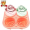 3D Rose Large Silicone Ice Cube Trays Giant Flower Ice Molds 4Pack 0