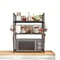 Heavy Duty Kitchen Bakers Rack Floor Standing Microwave Oven Stand With 2Tier Storage Shelf 2