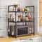 Heavy Duty Kitchen Bakers Rack Floor Standing Microwave Oven Stand With 2Tier Storage Shelf 3