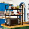 Heavy Duty Kitchen Bakers Rack Floor Standing Microwave Oven Stand With 2Tier Storage Shelf 5