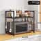 Heavy Duty Kitchen Bakers Rack Floor Standing Microwave Oven Stand With 2Tier Storage Shelf 6