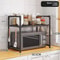 Heavy Duty Kitchen Bakers Rack Floor Standing Microwave Oven Stand With 2Tier Storage Shelf 6
