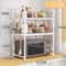 Heavy Duty Kitchen Bakers Rack Floor Standing Microwave Oven Stand With 2Tier Storage Shelf 8