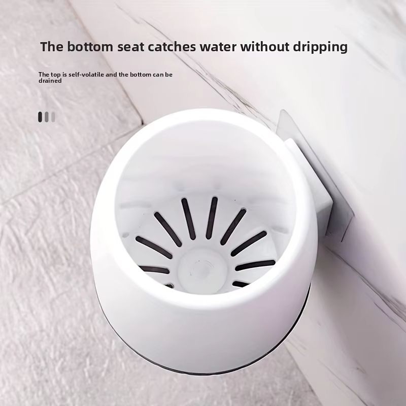 MultiFunctional Ventilated Toilet Brush Set WallMounted FloorStanding Bathroom Cleaner 4