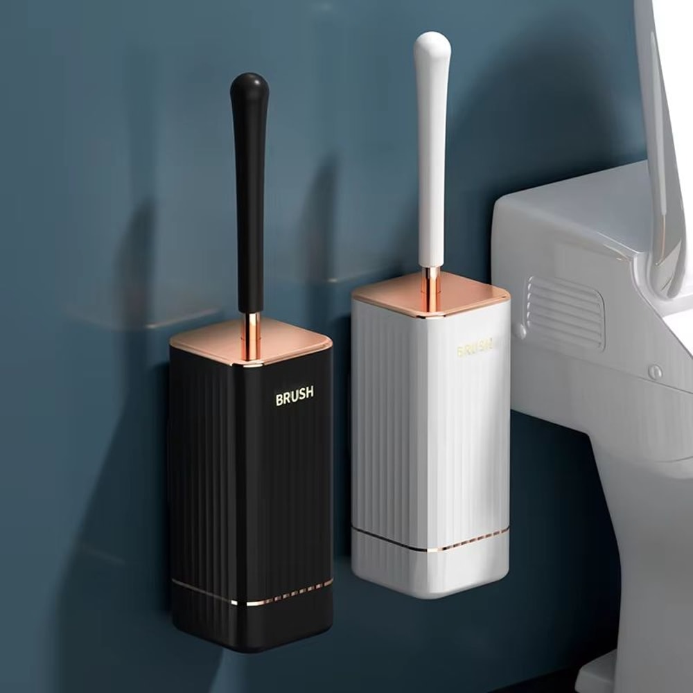 Silicone Golf LongHandle Toilet Brush With WallMounted Holder 360 Flexible Head Bathroom Cleaner S 2