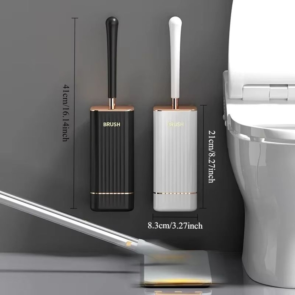 Silicone Golf LongHandle Toilet Brush With WallMounted Holder 360 Flexible Head Bathroom Cleaner S 4