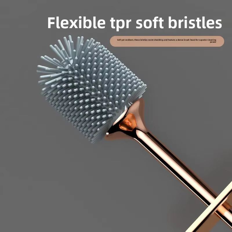 Silicone Golf LongHandle Toilet Brush With WallMounted Holder 360 Flexible Head Bathroom Cleaner S 5