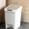 Plastic Foot Pedal Trash Can HandsFree Bathroom Kitchen Waste Bin 0