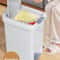 Plastic Foot Pedal Trash Can HandsFree Bathroom Kitchen Waste Bin 3