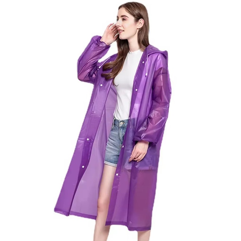 Unisex EVA Waterproof Raincoat Thickened Outdoor Rainwear 5709x2677in 8