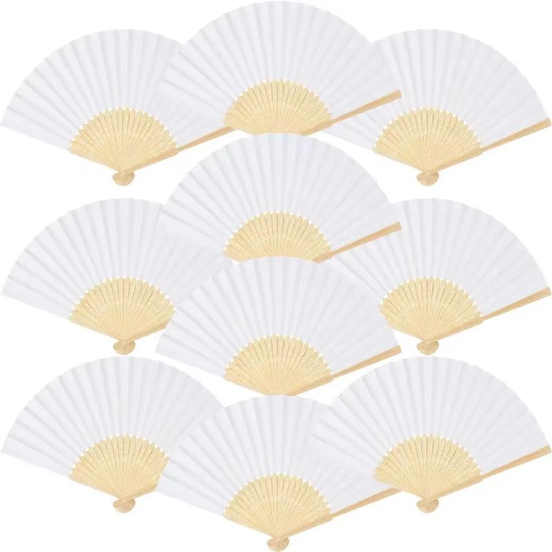 7 In Chinese Style Blank Folding Hand Fan For Calligraphy And Painting 1
