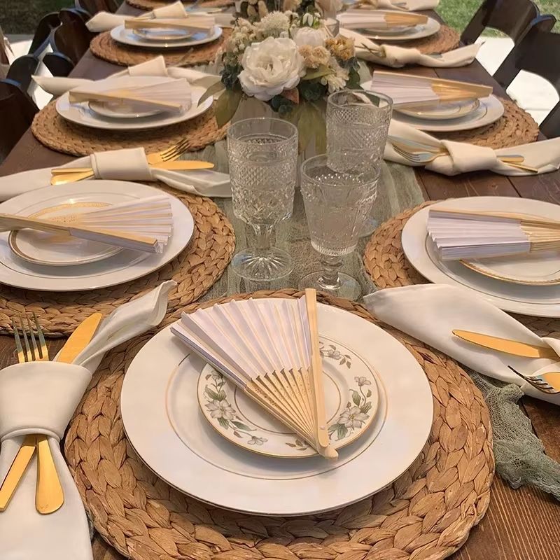 7 In Chinese Style Blank Folding Hand Fan For Calligraphy And Painting 5