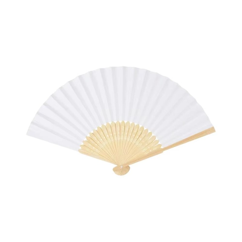 7 In Chinese Style Blank Folding Hand Fan For Calligraphy And Painting 7