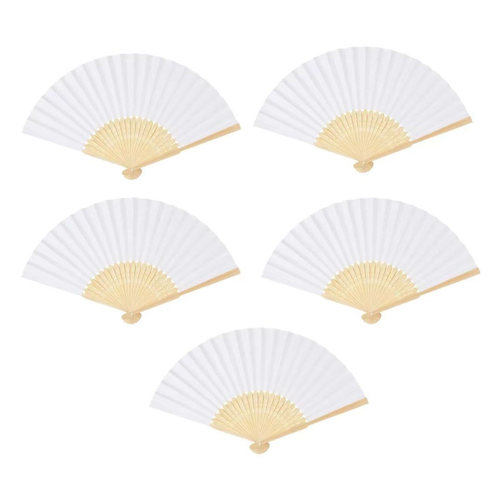 7 In Chinese Style Blank Folding Hand Fan For Calligraphy And Painting 8
