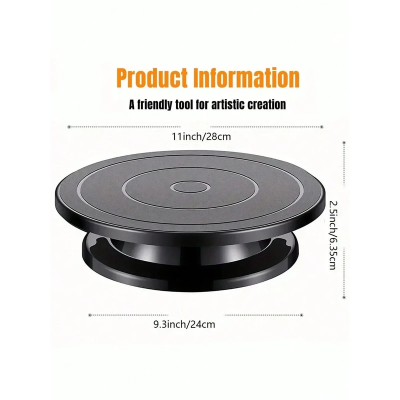 Rotating Cake Turntable With AntiSkid Base For Decorating And Crafting 4
