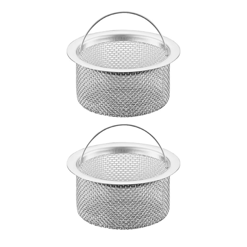 Stainless Steel Sink Strainer With Handle For Kitchen And Bathroom Drains 9