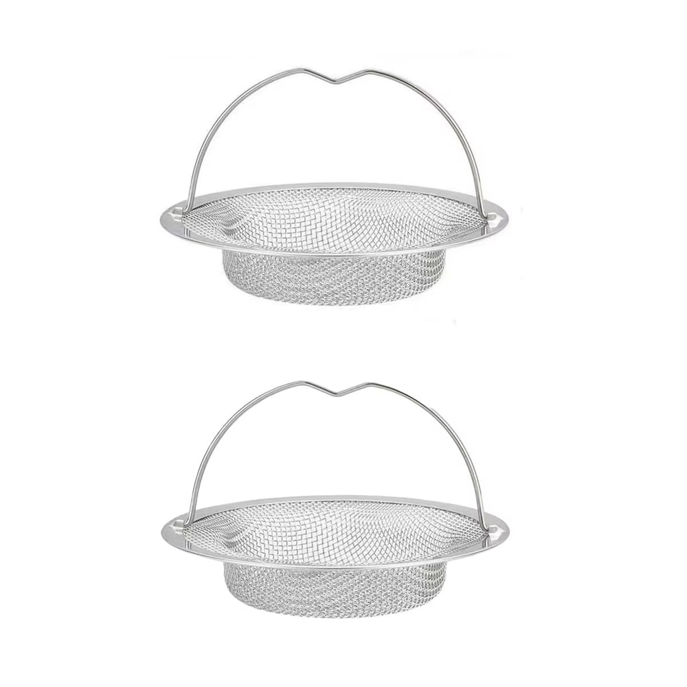 Stainless Steel Sink Strainer With Handle For Kitchen And Bathroom Drains 6