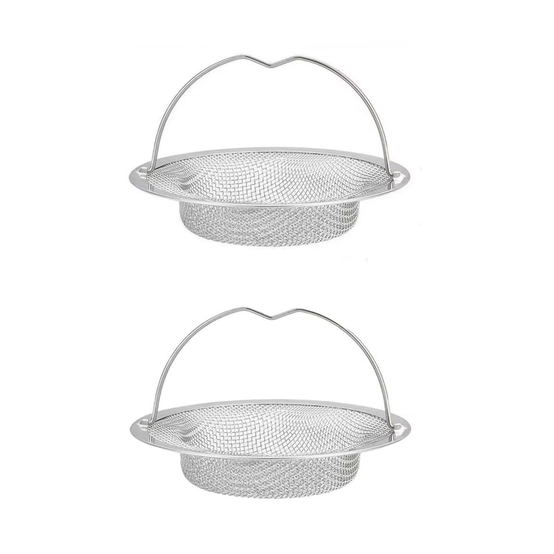 Stainless Steel Sink Strainer With Handle For Kitchen And Bathroom Drains 6