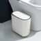 Narrow Press Ring Trash Can With Lid For Bathroom And Small Spaces 0