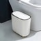 Narrow Press Ring Trash Can With Lid For Bathroom And Small Spaces 0