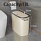 Narrow Press Ring Trash Can With Lid For Bathroom And Small Spaces 11