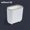 Narrow Press Ring Trash Can With Lid For Bathroom And Small Spaces 8