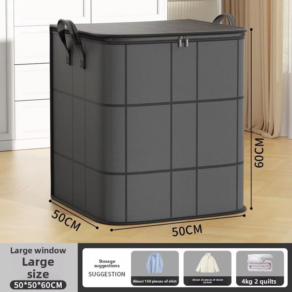 Large Foldable Clothes Storage Bag With Handle And Double Zipper 9