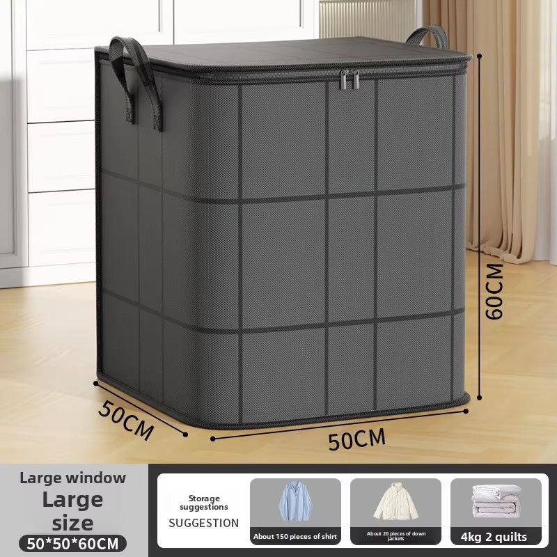 Large Foldable Clothes Storage Bag With Handle And Double Zipper 9