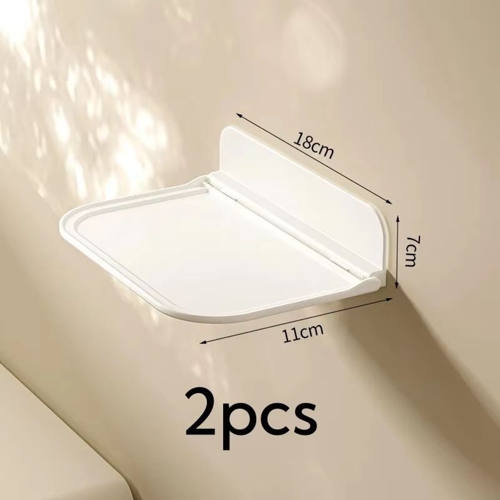 Foldable Wall Mounted Storage Shelf Punch Free Phone Holder And WiFi Router Rack 9