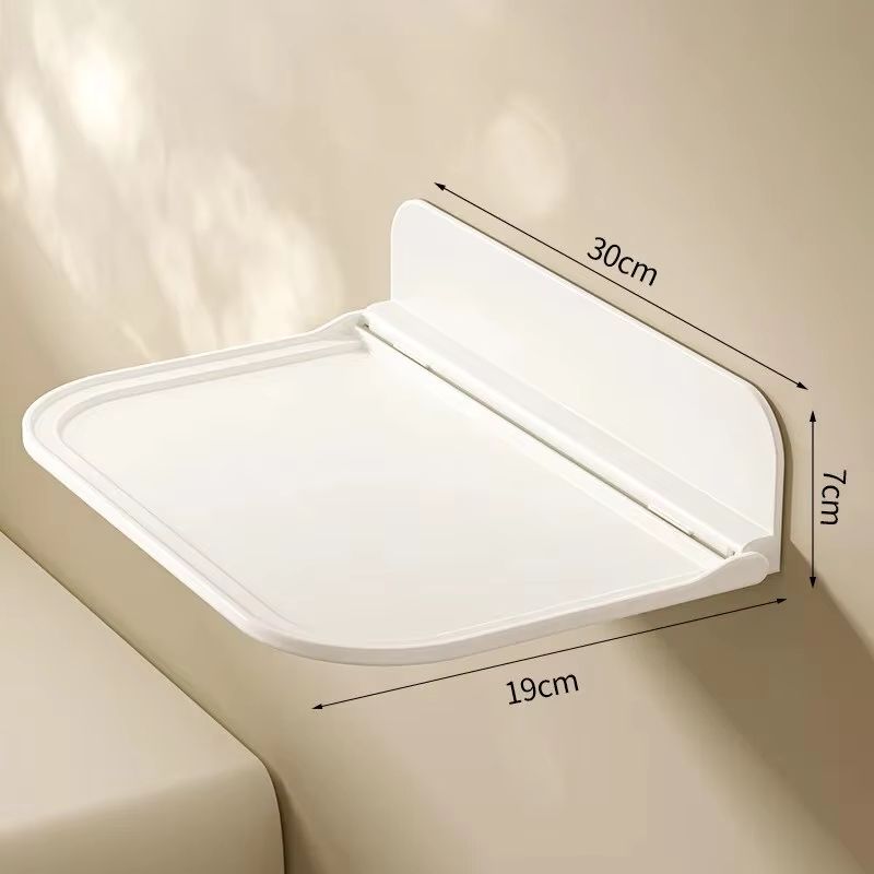 Foldable Wall Mounted Storage Shelf Punch Free Phone Holder And WiFi Router Rack 7