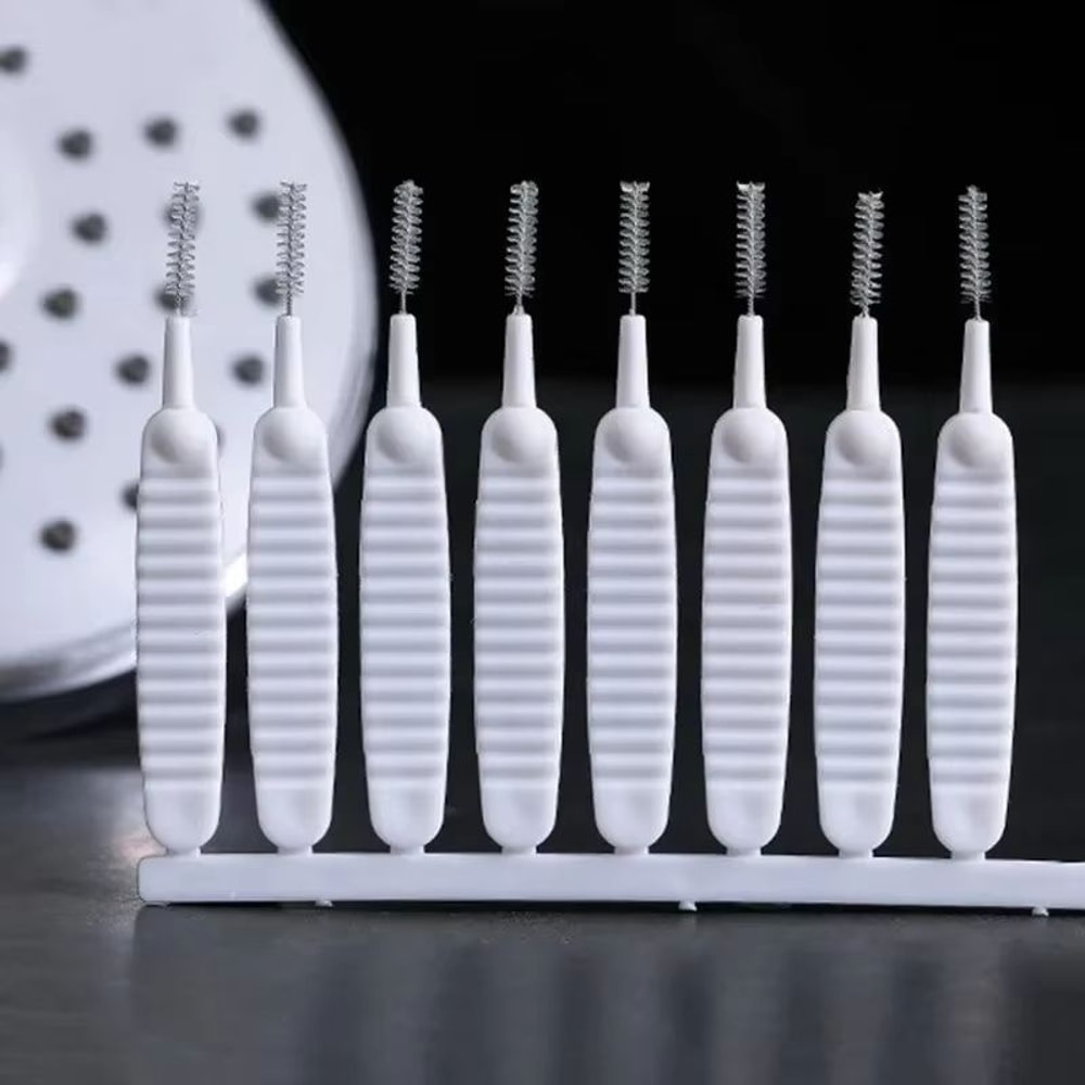 Micro Nylon Shower Cleaning Brush Nozzle Set For Bathroom Jets 5