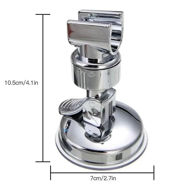 Adjustable Suction Cup Shower Head Holder And Bathroom Rack 5