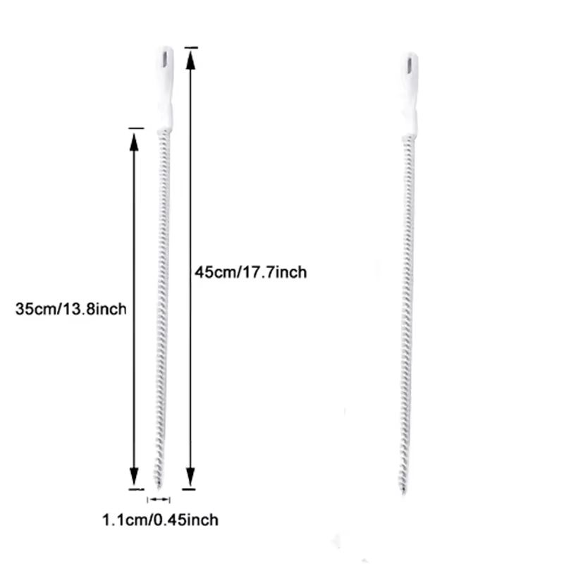 Flexible Drain Cleaning Brush Tool For Hair And Clog Removal 7