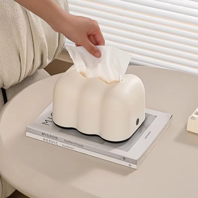 Luxury Wall Mounted Milk Cloud Tissue Box Holder For Home And Car 6