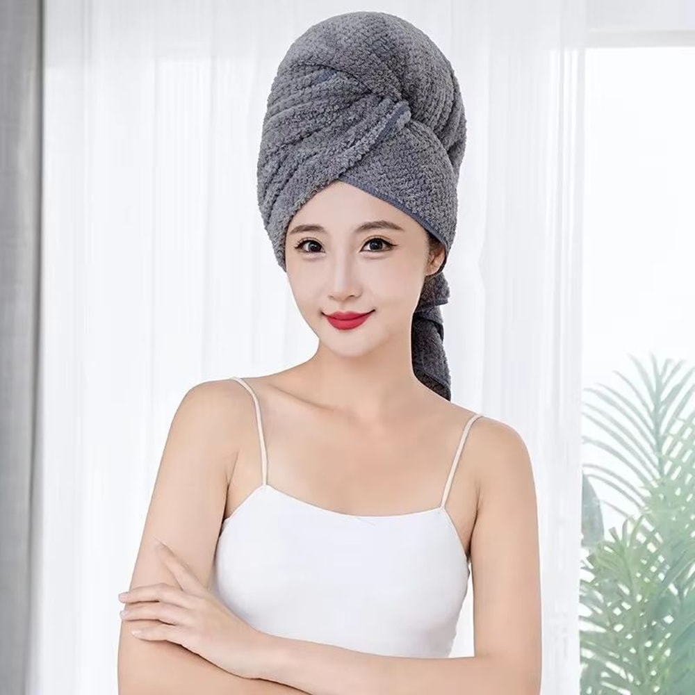 Premium ExtraLarge Microfiber Hair Drying Towel Wrap For Women With Secure Headband 7