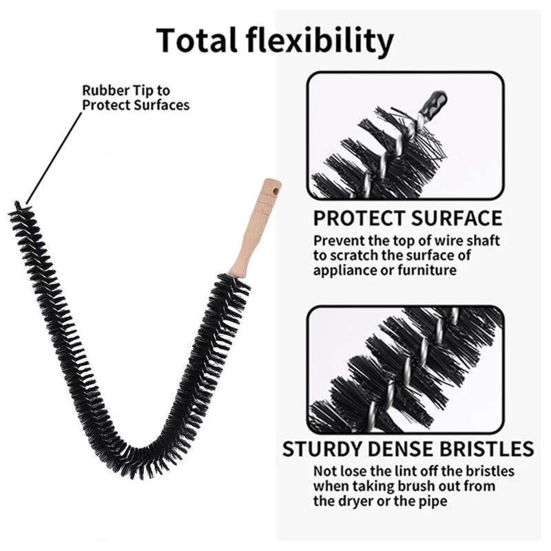 Flexible Long Cleaning Brush Tool For Lint Drain And Appliance Deep Clean 1