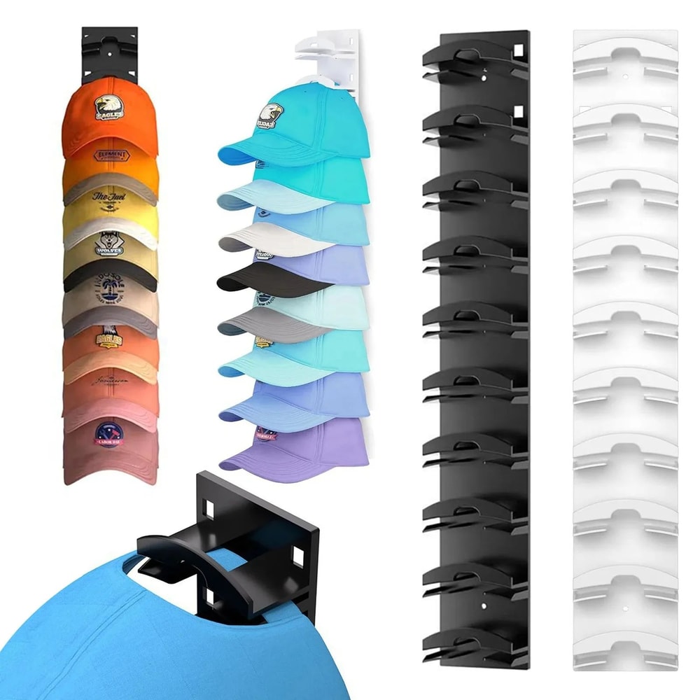 Rotating Baseball Cap Organizer Hat Storage Rack With SpaceSaving Hooks 1