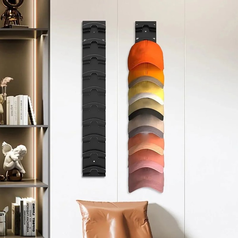 Rotating Baseball Cap Organizer Hat Storage Rack With SpaceSaving Hooks 4