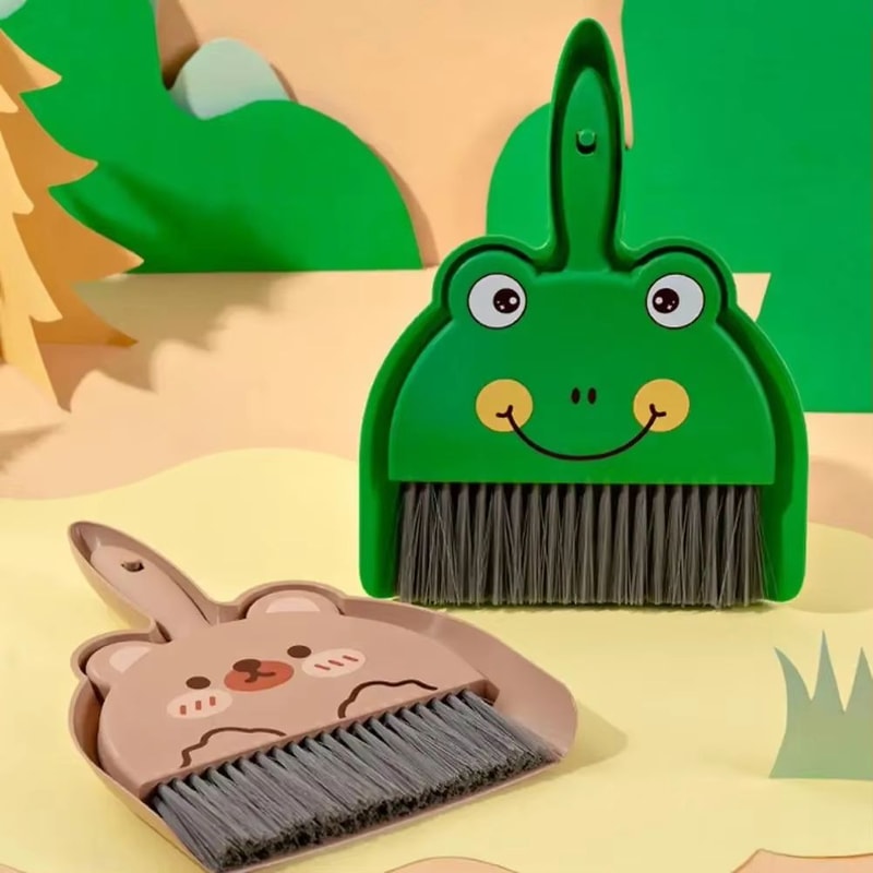 Cartoon Mini Broom And Dustpan Set For Keyboard And Small Surface Cleaning 3