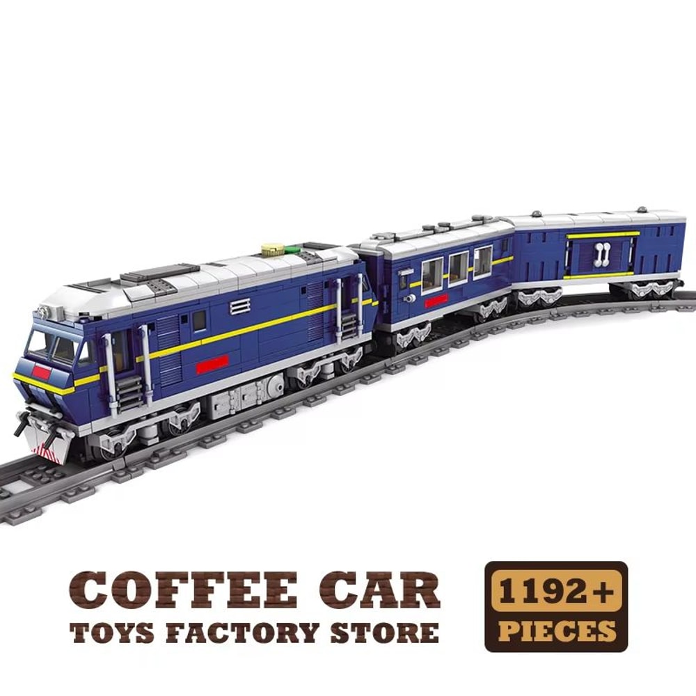 City Power Train Blocks Track Set With Moving Locomotive And Railway Cars 8