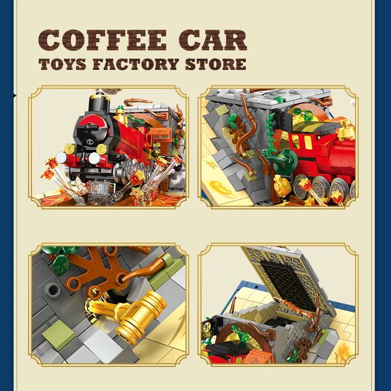 LED Magic Train Building Blocks Set With Locomotive And Station DIY Brick Puzzle Toy 2