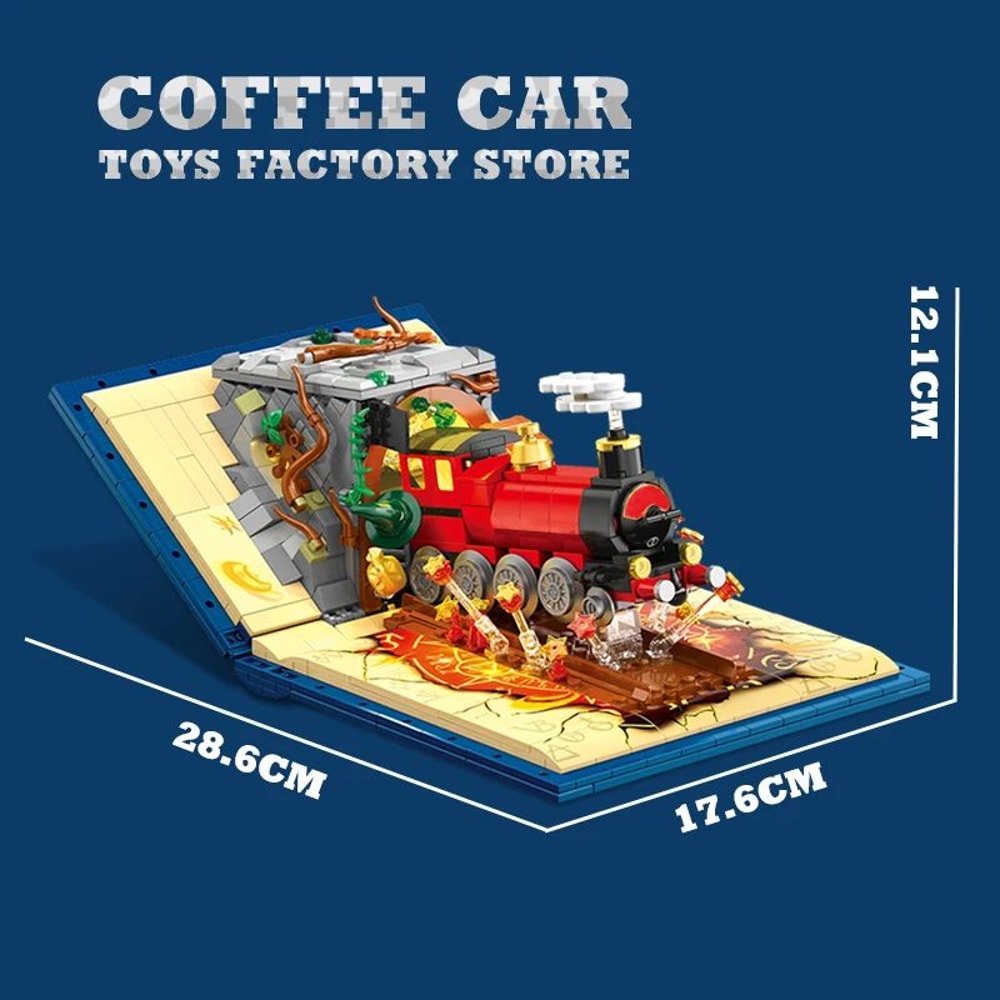 LED Magic Train Building Blocks Set With Locomotive And Station DIY Brick Puzzle Toy 4