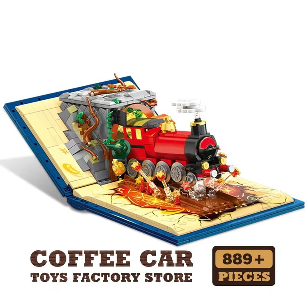 LED Magic Train Building Blocks Set With Locomotive And Station DIY Brick Puzzle Toy 6