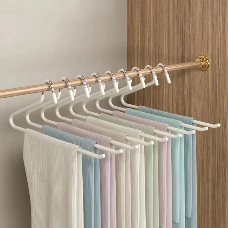 10Piece GooseType Telescopic MultiLayer Pants Storage Rack For Wardrobe And Dorm 0