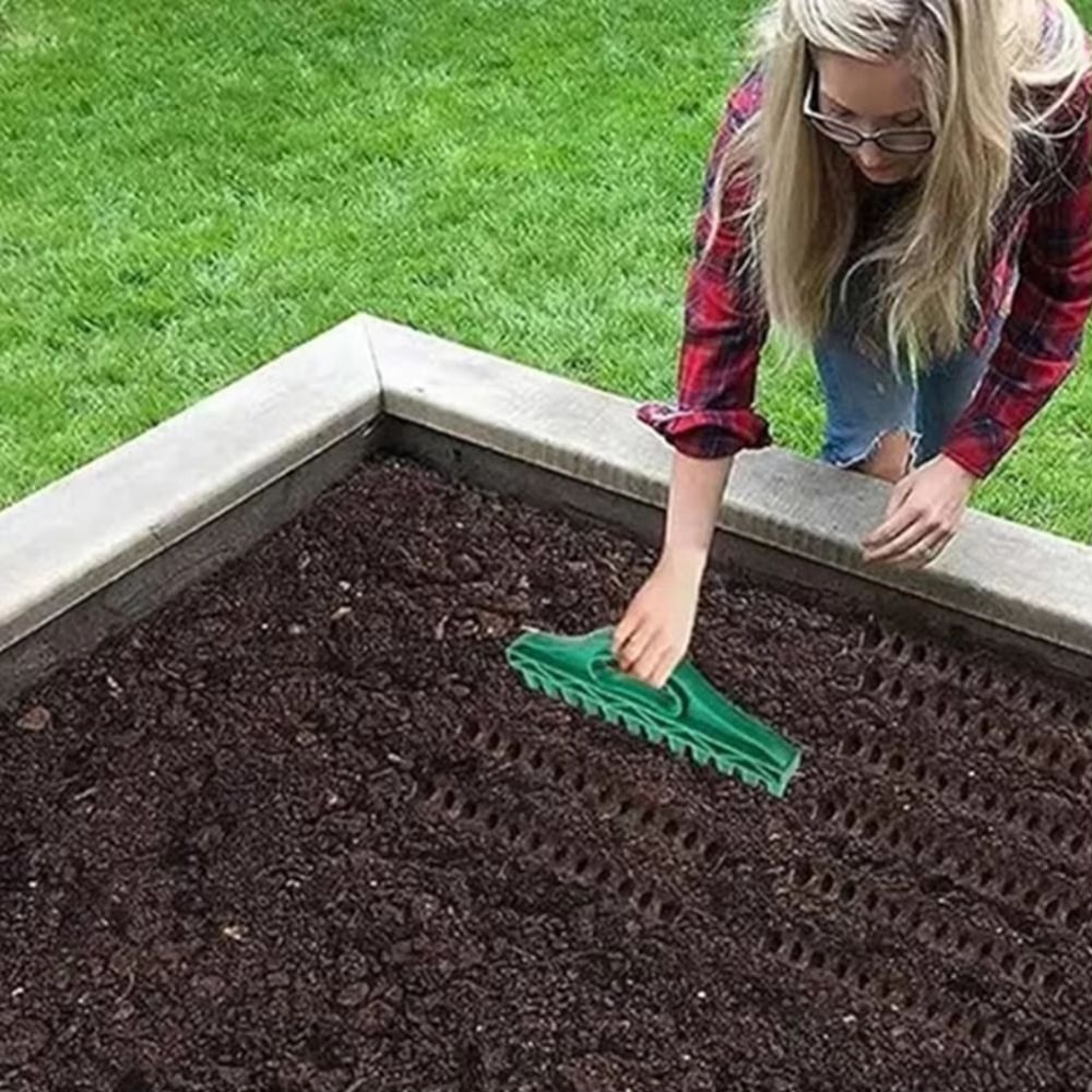 12Hole Hand Dibber Garden Seeder Tool For Fast Precision Planting 3