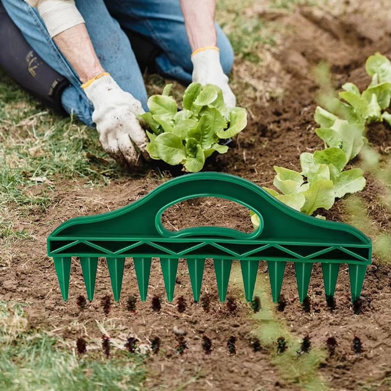 12Hole Hand Dibber Garden Seeder Tool For Fast Precision Planting 5