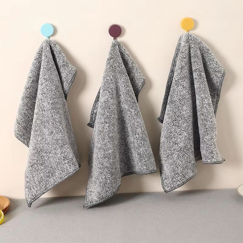 Bamboo Charcoal Dish Cleaning Cloth With Strong Absorption And Easy Wash 3