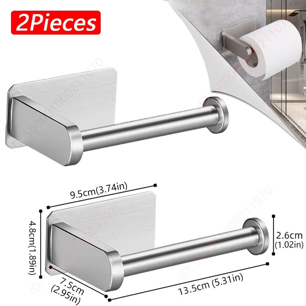 Adhesive Toilet Paper Rack And Paper Towel Holder For Bathroom And Kitchen 13